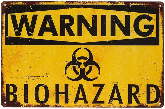 Warning Fart Zone Enter at Your Own Risk Funny Metal Tin Sign Wall Sign Plaque Poster for Home Bathroom Cafe Bar Pub Wall Decor 8x12Inch(15T40)