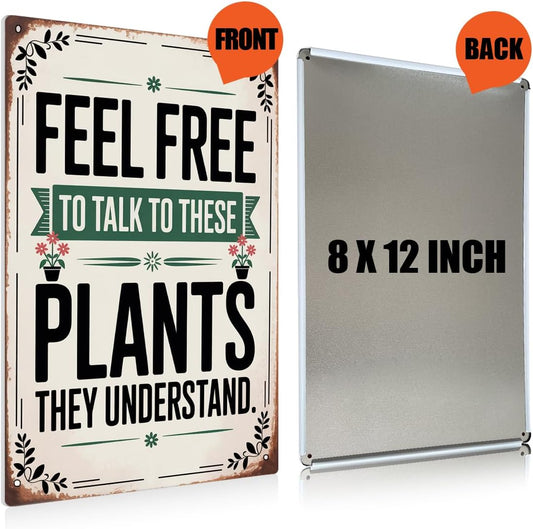 BEASTZHENG Cottagecore Garden Signs for Outside Decor Gifts Vintage Gardening Metal Tin Signs for Home Garden Greenhouse Living Room Bedroom Yard Outdoor Decor 8X12 Inches