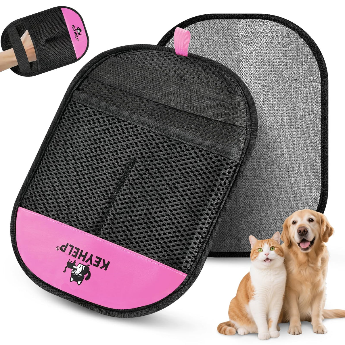 Pet Hair Removal Glove for Dogs & Cats, Newly Upgraded Reusable Electrostatic Pet Hair Glove, Magic Brush Pet Hair Remover Tool for Clothing, Couch, Carpet, Car Seat
