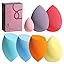 Makeup Sponge Set BS-MALL with Storage Case 7 Pcs for Liquid, Cream, and Powder,SAVE Foundation with 1 Mini Makeup Sponge For Travel Daily Use (A-Pink）