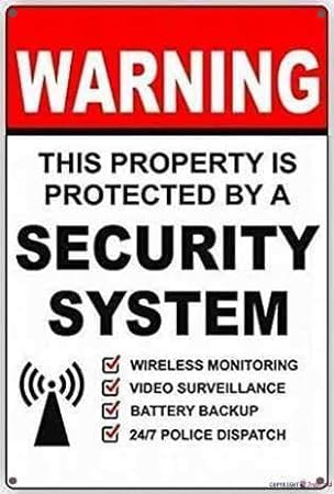 Wall Decor Decoration Sign Warning No Dumping Fine $1000 Sign, This Property Is Protected By Video Surveillance Sign Business Sign Aluminum Metal Tin Sign 8 X 12 Inch