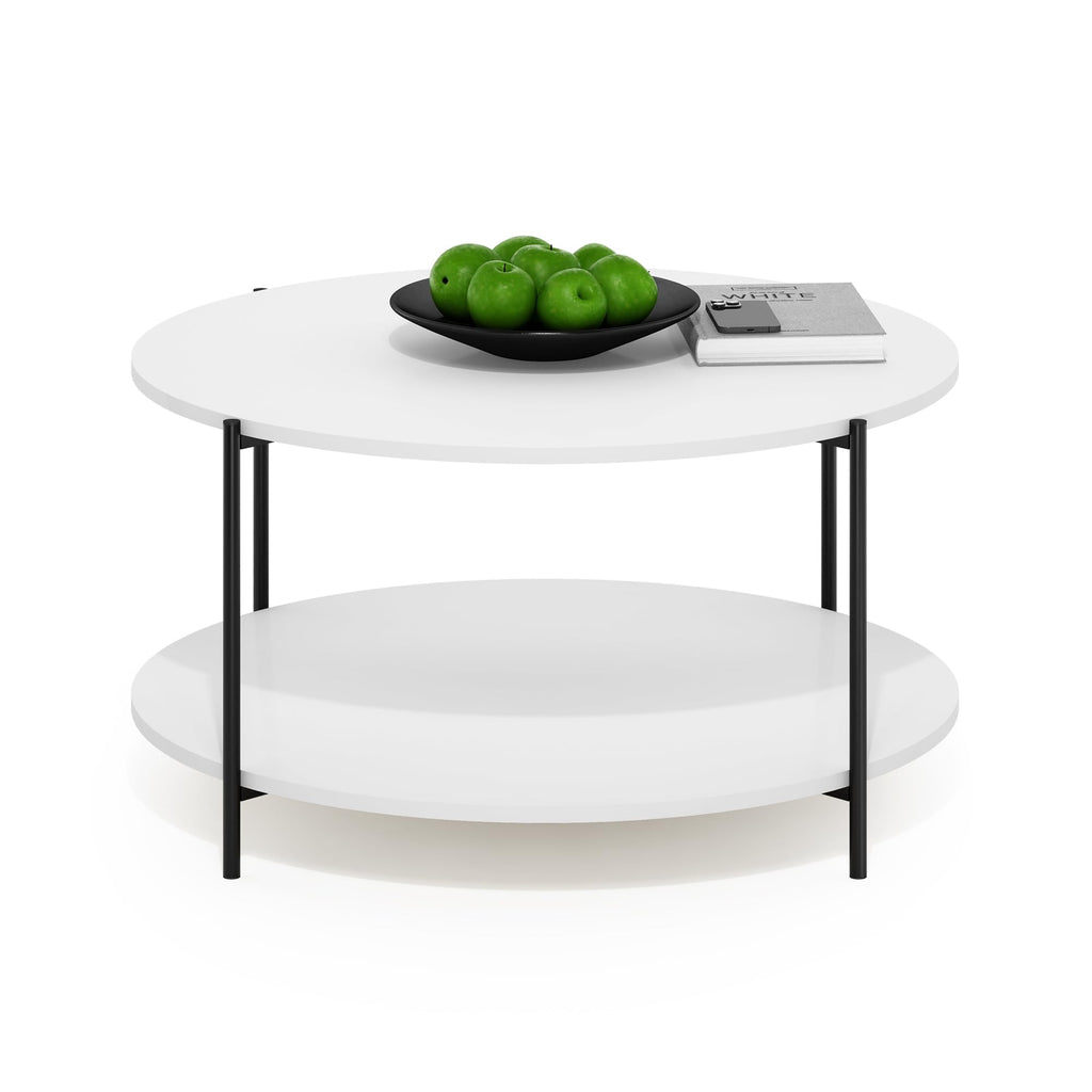 Furinno Simple Design Coffee Table, French Oak Grey/Black