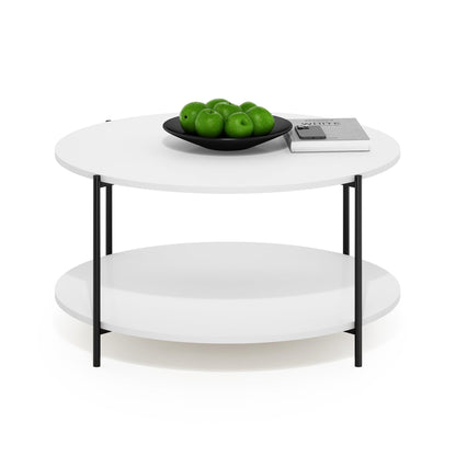 Furinno Simple Design Coffee Table, French Oak Grey/Black