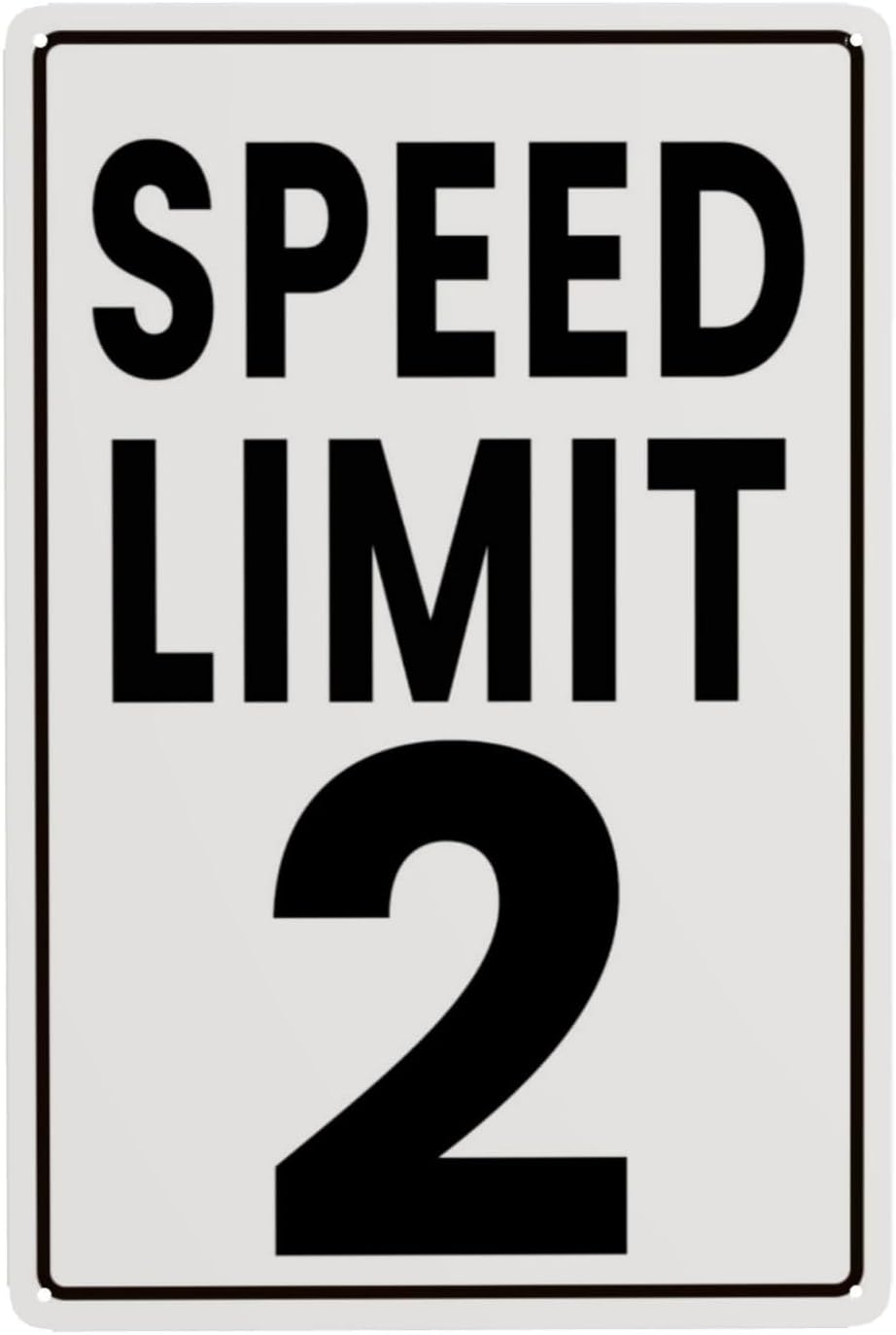 Speed Limit 2 Sign Retro Tin Sign Man Cave Garage Wall Decor 8 x 12 Inch