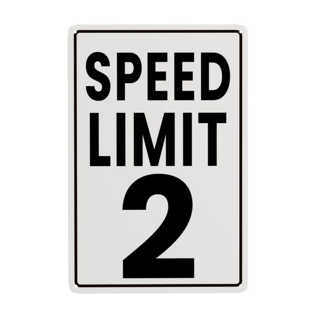Speed Limit 2 Sign Retro Tin Sign Man Cave Garage Wall Decor 8 x 12 Inch