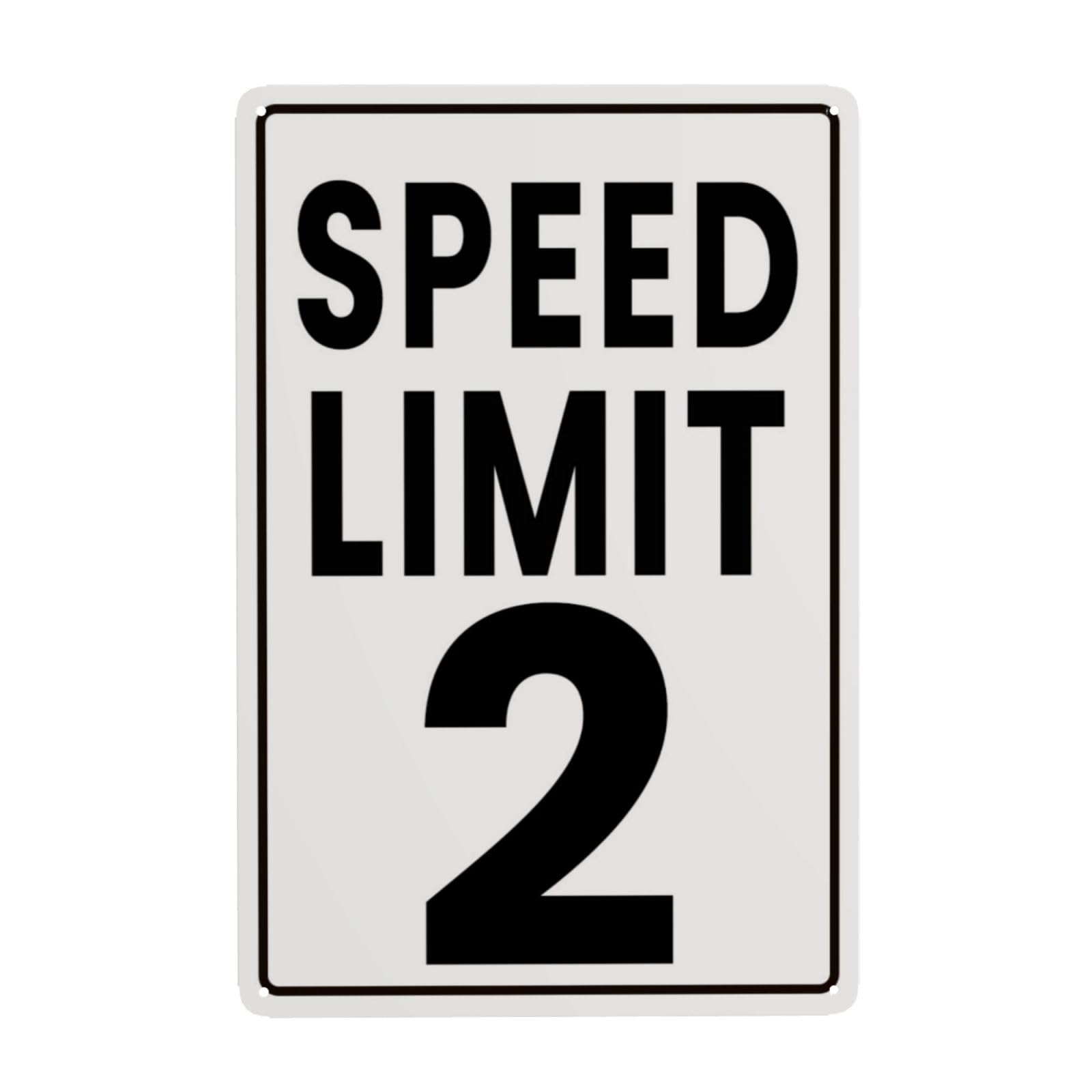 Speed Limit 2 Sign Retro Tin Sign Man Cave Garage Wall Decor 8 x 12 Inch