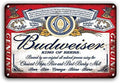 Budweisors Historc Label Beer Bar pub club Man Cave Vintage Tin Sign 12x8Inch (bw)