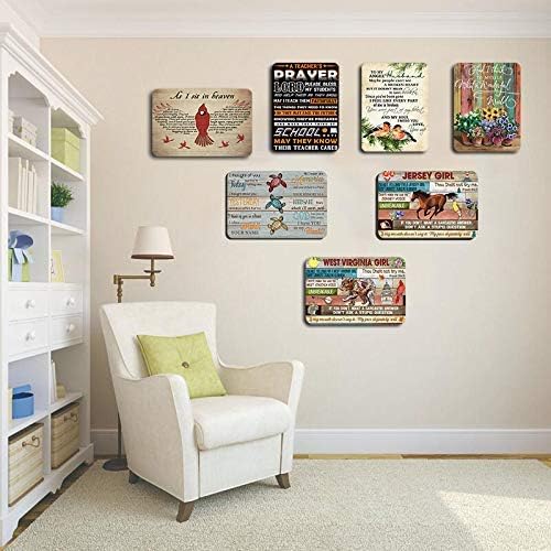 AMELIA SHARPE Vintage Tin Sign Cardinal That Fell from The Sky When I was Sitting in Heaven. Home Wall Decoration. House Garage Bar Decoration Sign. 12 X 8 Inches.