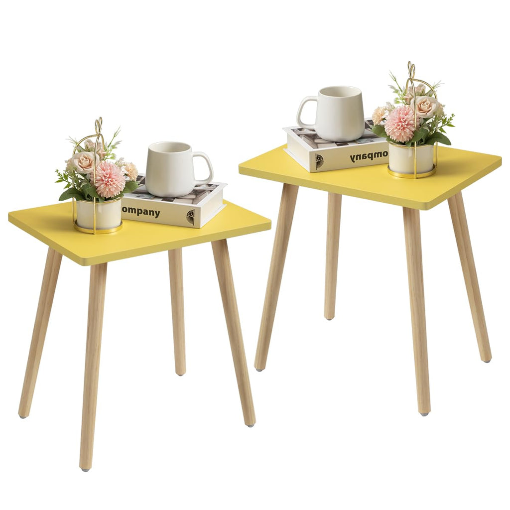 FORAOFUR Small Side Table, Modern Wood Mini Coffee Table, Easy Assembly Compact End Table for Living Room Bedroom Sofa, Minimalist White Accent Furniture for Small Spaces