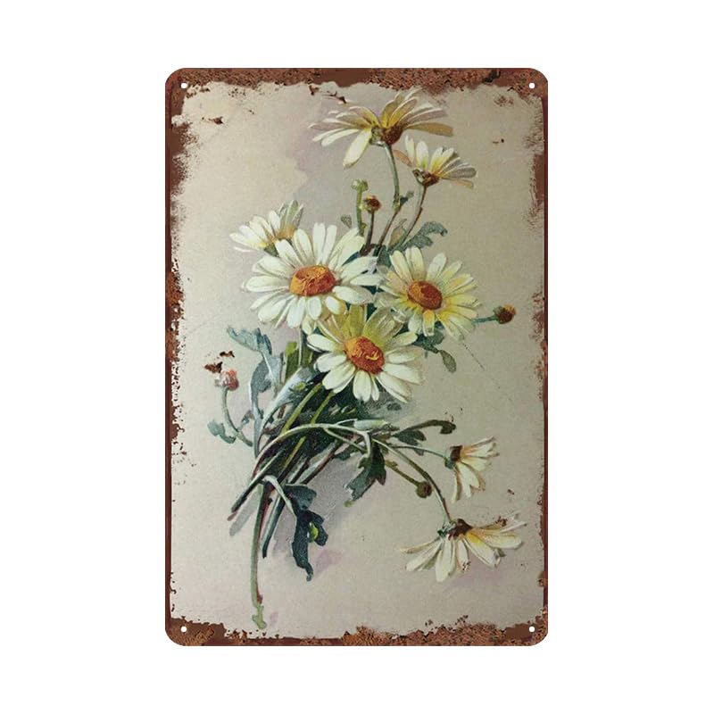 YOYI ART Lavender Decor Tin Sign - French Country Vintage Shabby Chic Signs for Room, Bathroom, Garden, Yard Wall Decor Art Accessories, Gifts for Women and Flower Lover, 8 x 12 inch