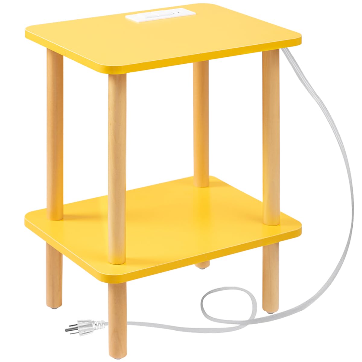 FORAOFUR Small Side Table, Modern Wood Mini Coffee Table, Easy Assembly Compact End Table for Living Room Bedroom Sofa, Minimalist White Accent Furniture for Small Spaces