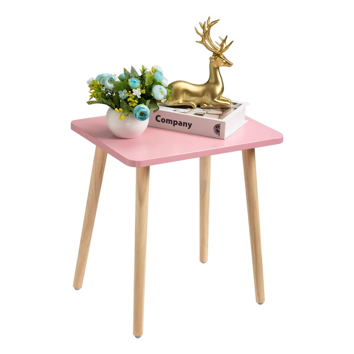 FORAOFUR Small Side Table, Modern Wood Mini Coffee Table, Easy Assembly Compact End Table for Living Room Bedroom Sofa, Minimalist White Accent Furniture for Small Spaces