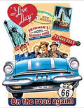 Tin Sign Lucy - On The Road Again 8X12