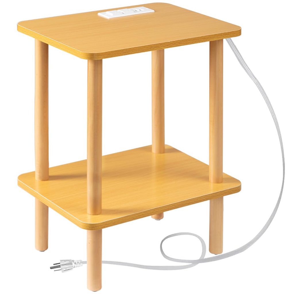 FORAOFUR Small Side Table, Modern Wood Mini Coffee Table, Easy Assembly Compact End Table for Living Room Bedroom Sofa, Minimalist White Accent Furniture for Small Spaces