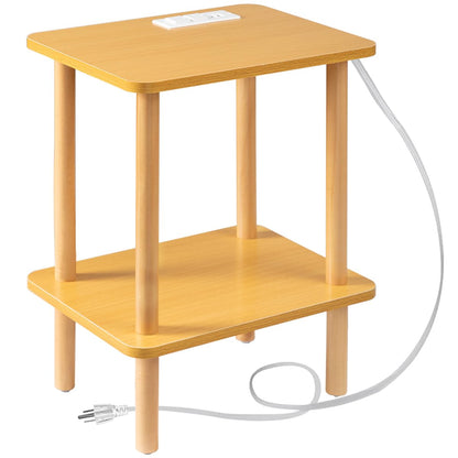 FORAOFUR Small Side Table, Modern Wood Mini Coffee Table, Easy Assembly Compact End Table for Living Room Bedroom Sofa, Minimalist White Accent Furniture for Small Spaces