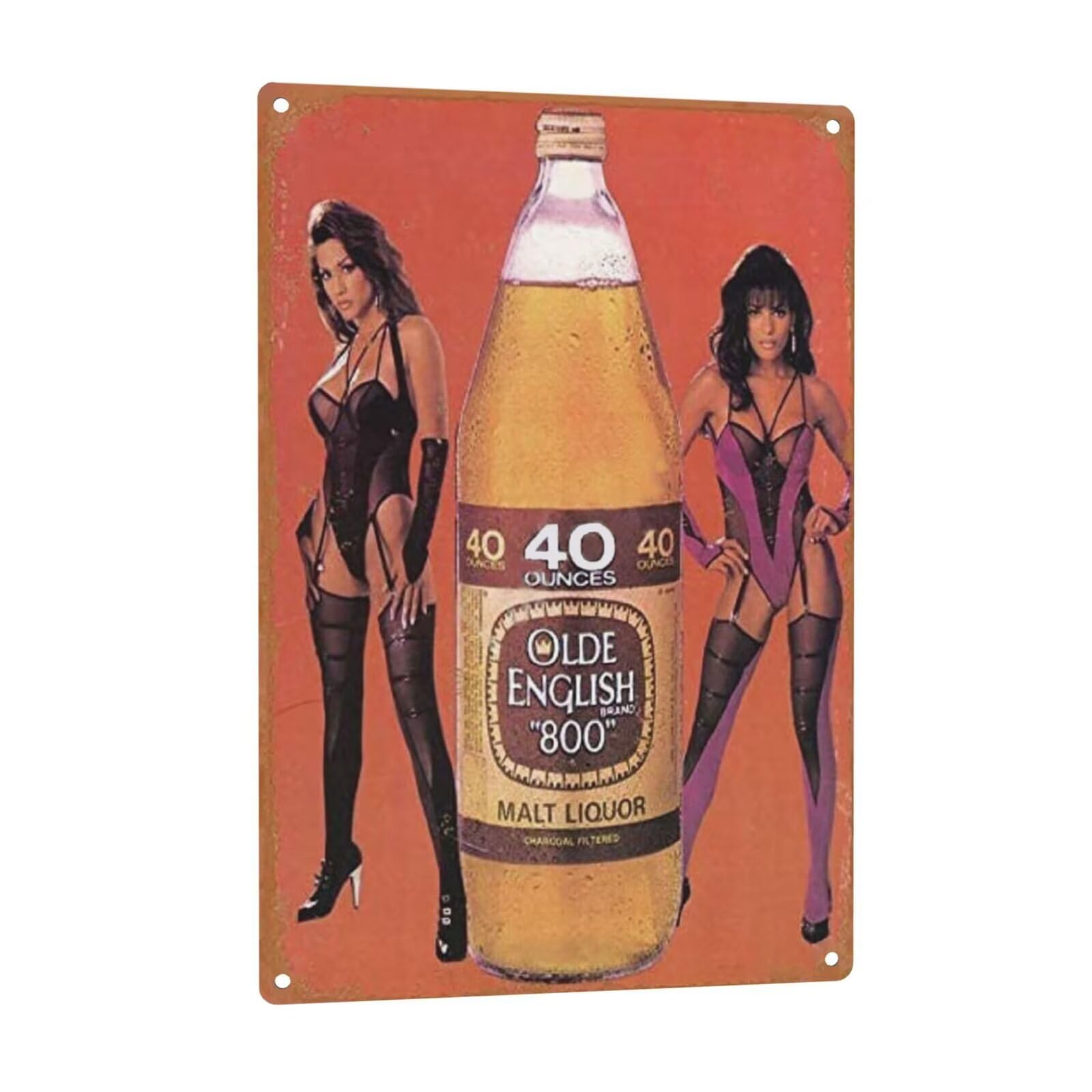 GCOCL Old English Malt Liquor Beer Vintage Tin Sign Logo 12x8 inches Advertising Eye-Catching Wall Decoration