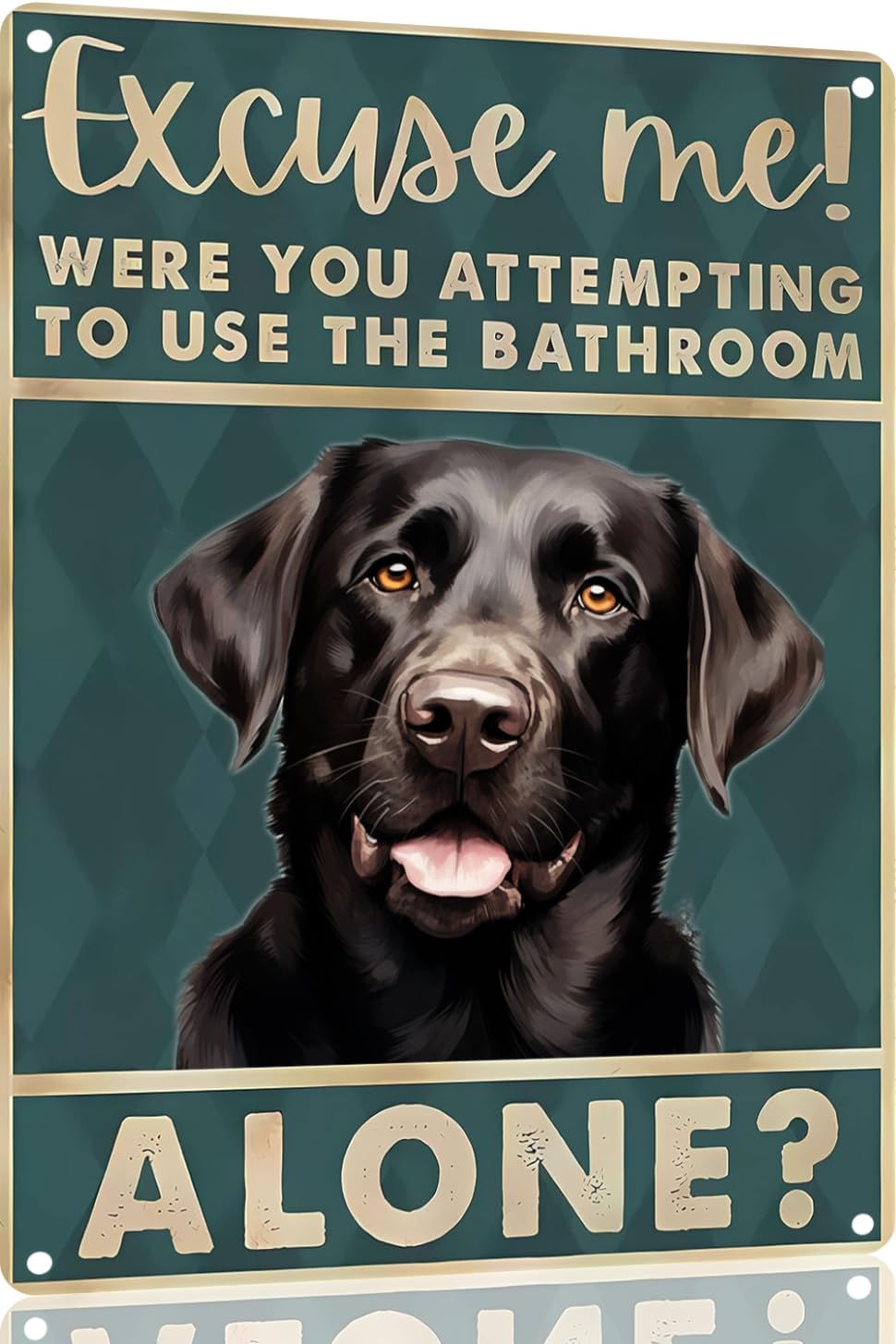 Boston Terrier Dog 12x8 inch excuse me were you attempting to use the bathroom alone - Dog Metal Poster Dog Lover Gift Art Funny Dogs Wall Art Decoration Retro Metal Tin Sign(1492)