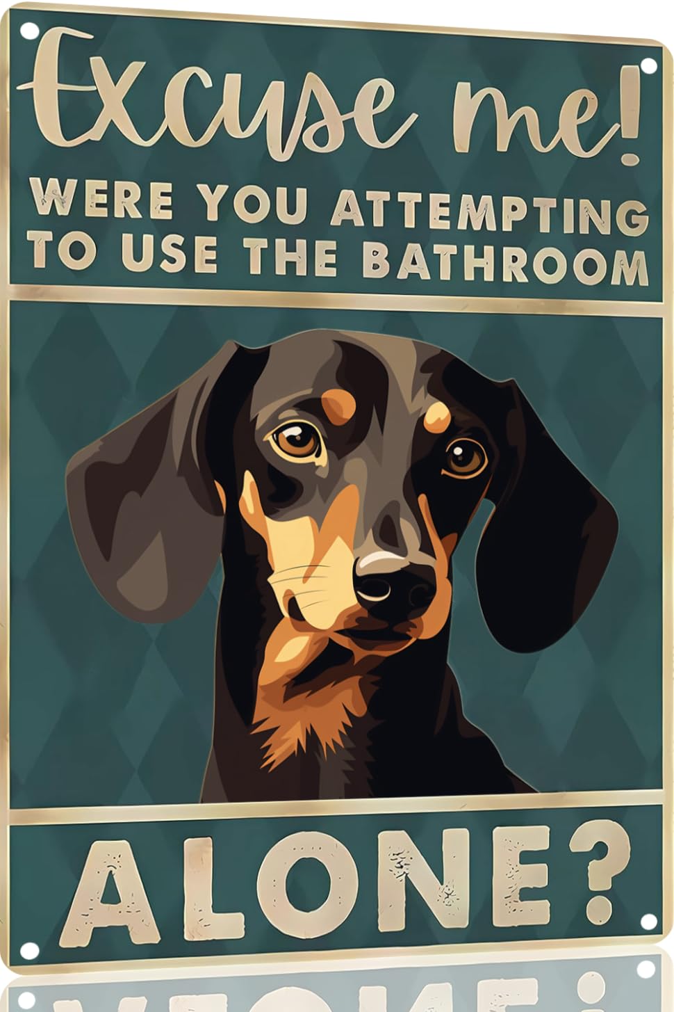 Boston Terrier Dog 12x8 inch excuse me were you attempting to use the bathroom alone - Dog Metal Poster Dog Lover Gift Art Funny Dogs Wall Art Decoration Retro Metal Tin Sign(1492)