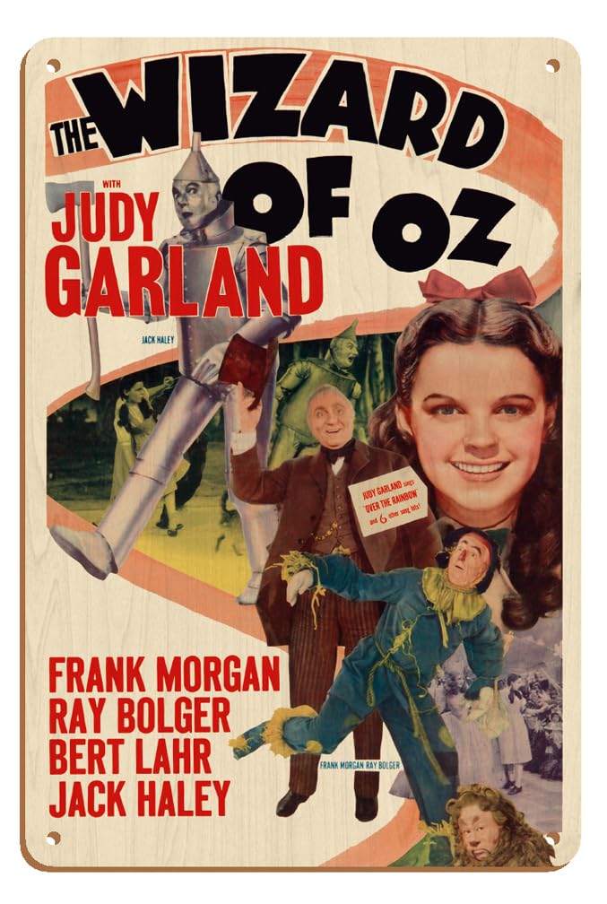 The Wizard of Oz - Starring Judy Garland - Vintage Film Movie Poster c.1949-8 x 12 inch Vintage Metal Tin Sign