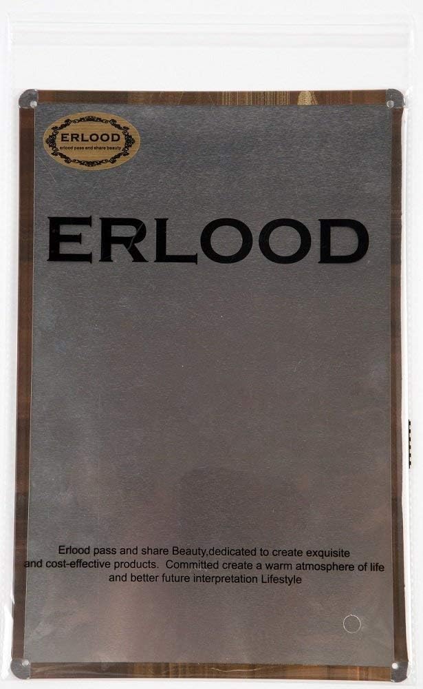 ERLOOD Get Your Kicks Route 66 Metal Retro Wall Plaque Decor Vintage Tin Sign 12 X 8