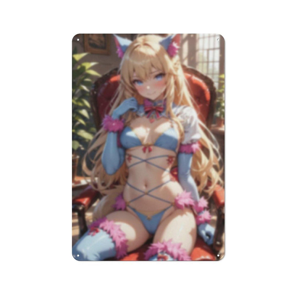 Sexy Hot Titties Boobs Lewd Hentai Anime Girl Poster Metal Tin Sign Decor - 8x12 inches Bar Pub Garage Man Cave Wall Art,AH181