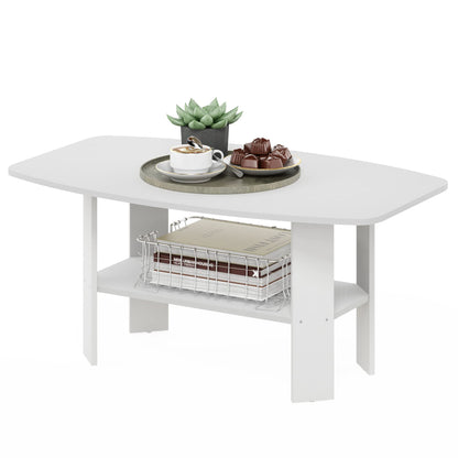 Furinno Simple Design Coffee Table, French Oak Grey/Black