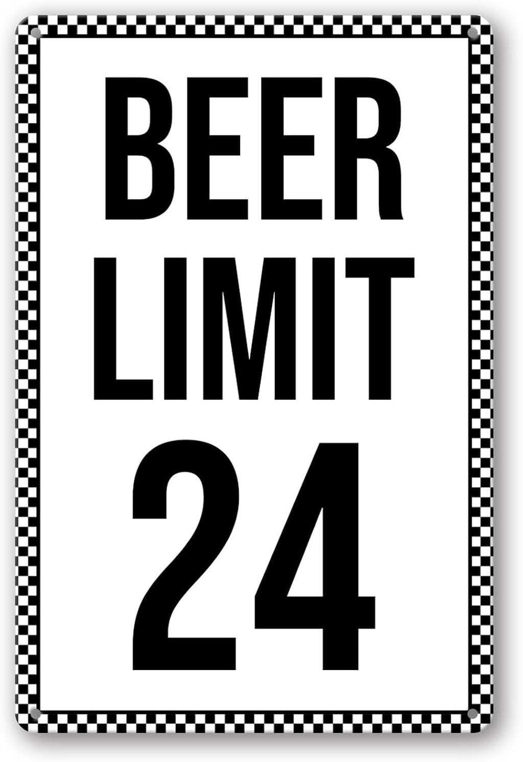 Beer Limit 24 Sign Bar Signs for Home Man Cave Accessories Decor Metal Garage Tin Signs for Men Gifts Basement Bar Sign Wall Art Decorations 8x12 Inch