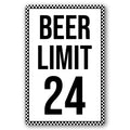 Beer Limit 24 Sign Bar Signs for Home Man Cave Accessories Decor Metal Garage Tin Signs for Men Gifts Basement Bar Sign Wall Art Decorations 8x12 Inch