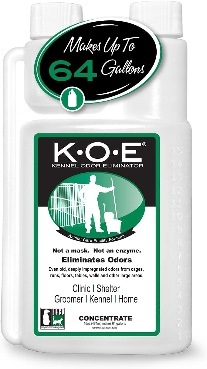 Odorcide K.O.E. Apricot Odor Eliminator 16 oz for Strong Odor for Cages, Runs & More – Home & Kennel w/Safe, Non-Enzymatic Formula