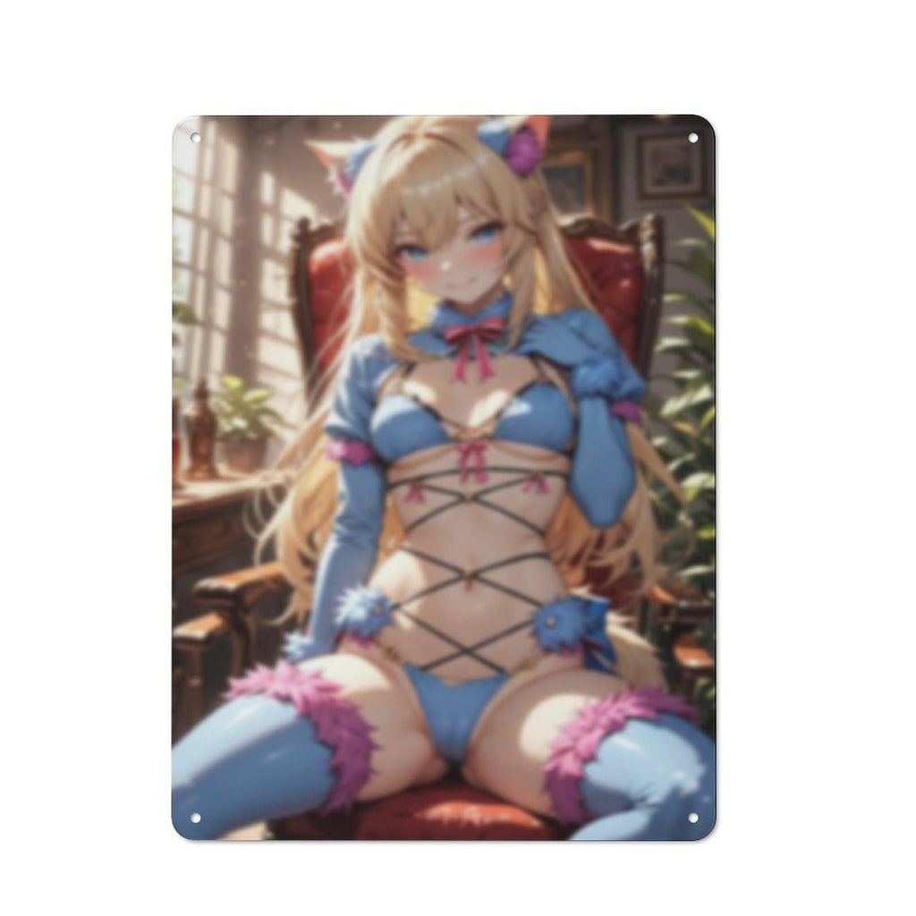 Sexy Hot Titties Boobs Lewd Hentai Anime Girl Poster Metal Tin Sign Decor - 8x12 inches Bar Pub Garage Man Cave Wall Art,AH181