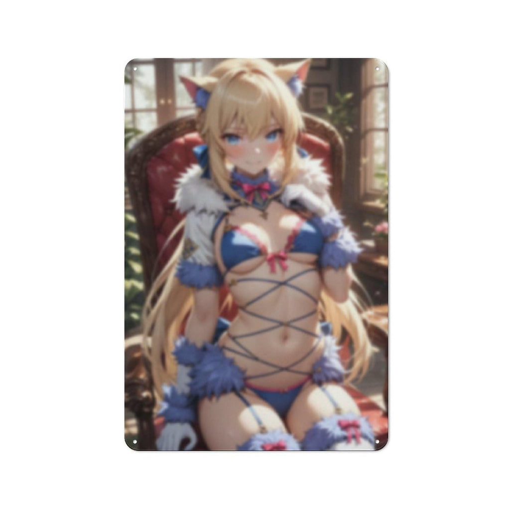 Sexy Hot Titties Boobs Lewd Hentai Anime Girl Poster Metal Tin Sign Decor - 8x12 inches Bar Pub Garage Man Cave Wall Art,AH181