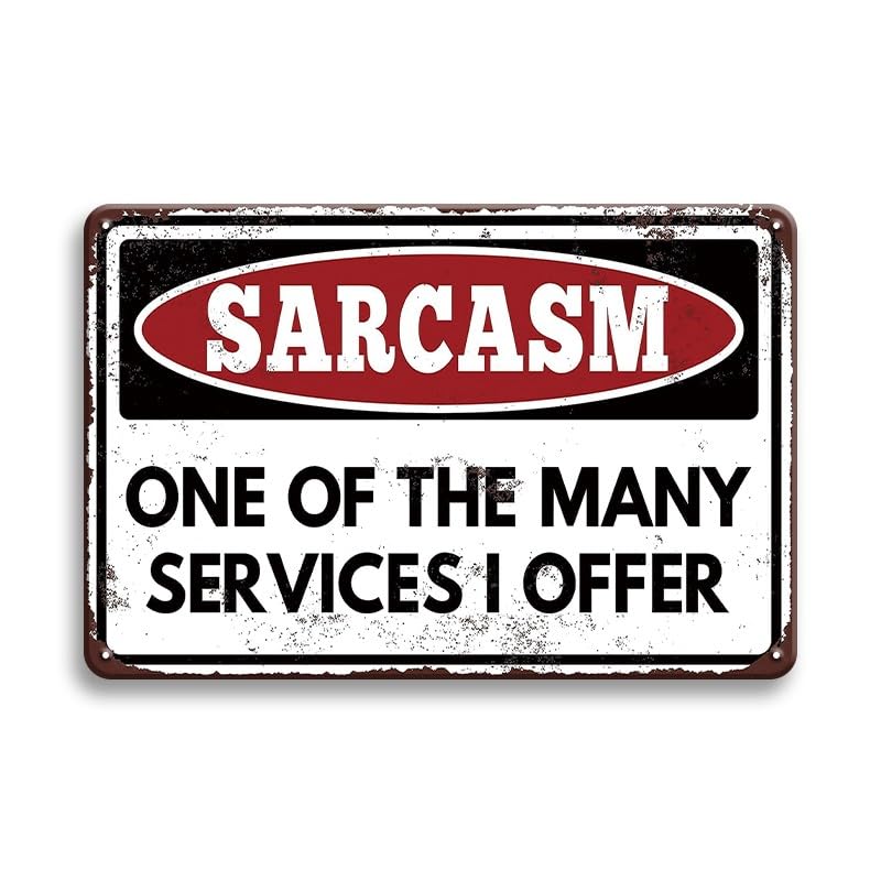 Vintage Metal Aluminum Sign Decor, 8"x12"Mentally Unstable and Not Fully Medicated Funny Sign, Keep Safe Distance Vintage Inspired Wall Poster for Man Cave,