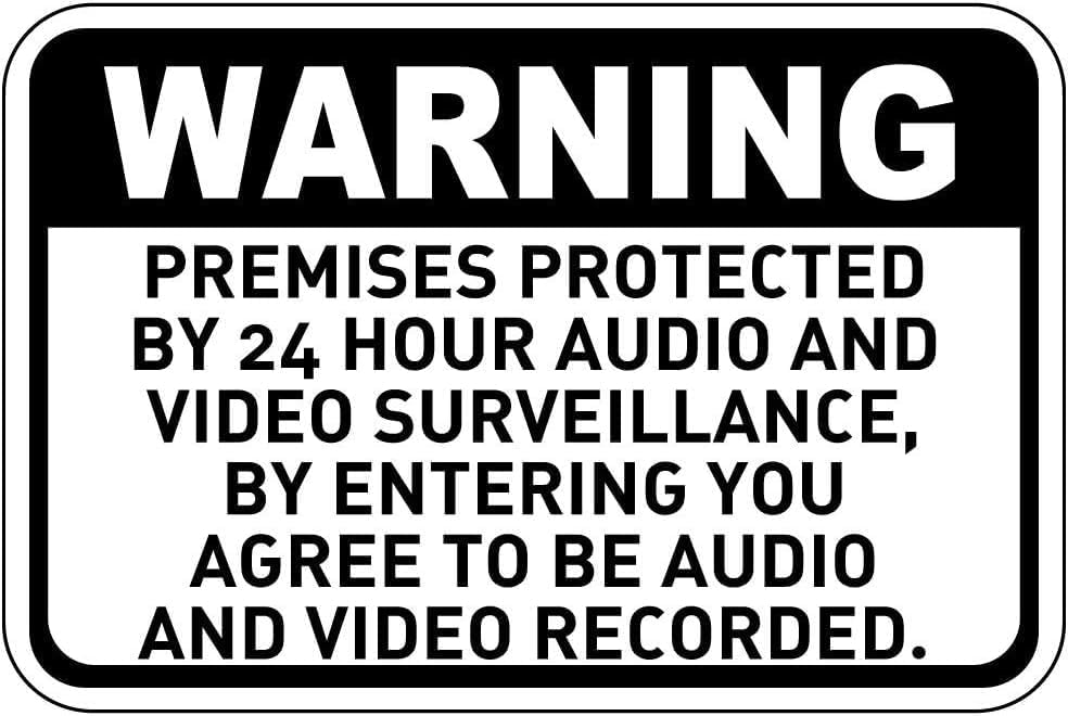 Wall Decor Decoration Sign Warning No Dumping Fine $1000 Sign, This Property Is Protected By Video Surveillance Sign Business Sign Aluminum Metal Tin Sign 8 X 12 Inch