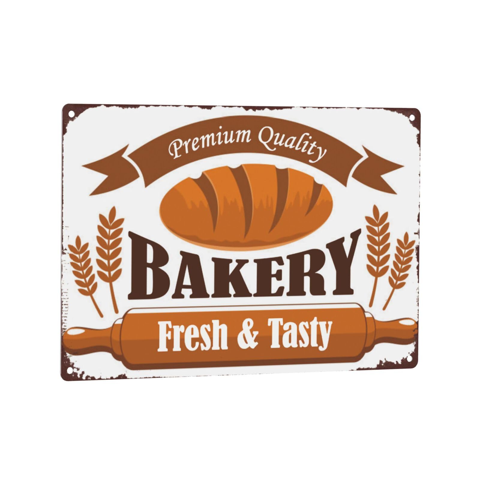 Man Cave Decor Premium Quality Bakery Vintage Metal Bakery Tin Signs Iron Painting Wall Bread Shop Dessert Shop 8x12 Inch
