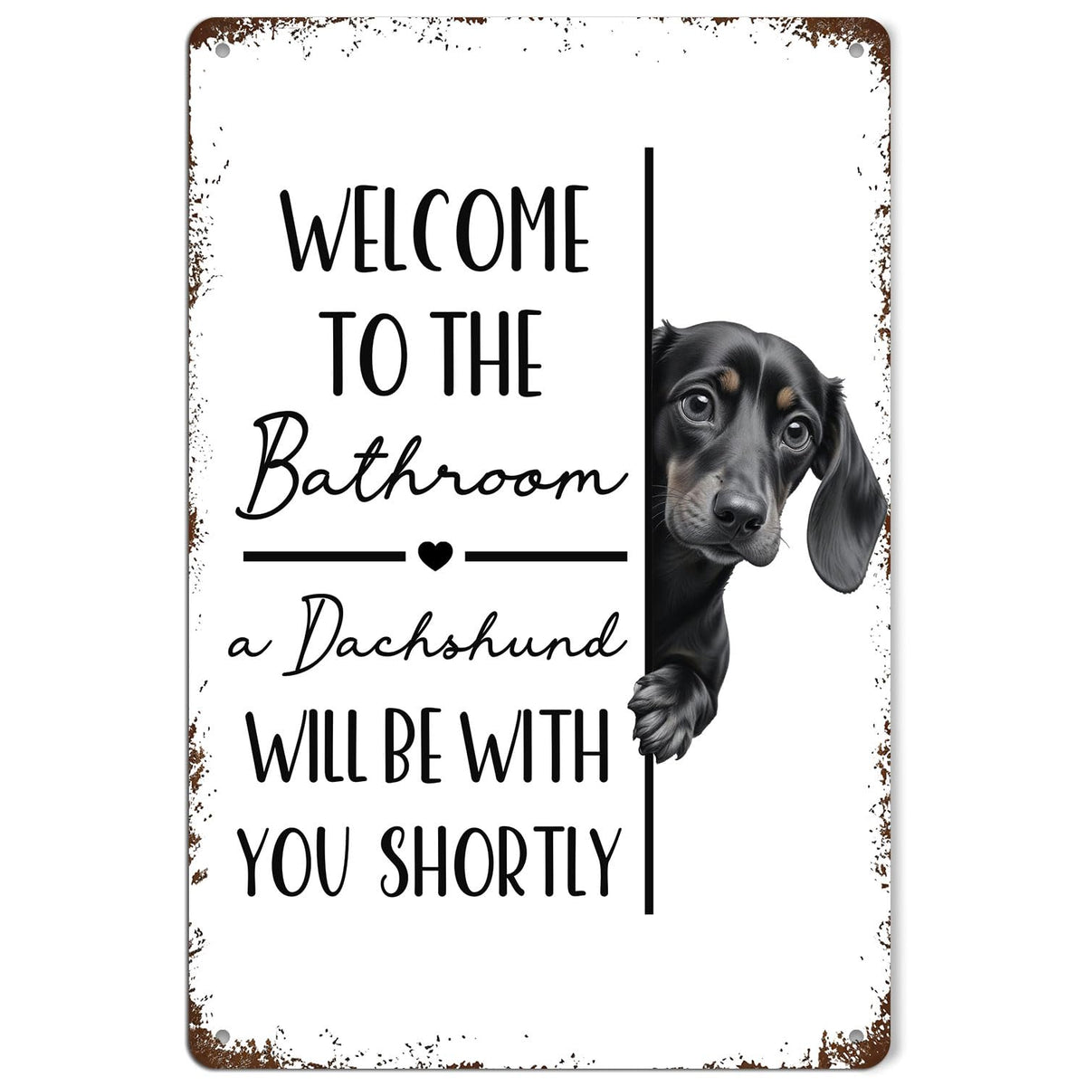 Funny Shih Tzu Dog Bathroom Metal Signs, Shih Tzu Lovers Gifts Tin Sin, Dog Lover Mom Dad Gifts Metal Wall Decor for Bathroom Washroom Restroom Toilet Decoration, 8x12 Inch