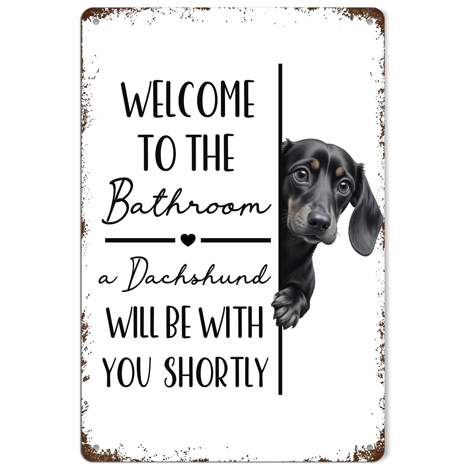Funny Shih Tzu Dog Bathroom Metal Signs, Shih Tzu Lovers Gifts Tin Sin, Dog Lover Mom Dad Gifts Metal Wall Decor for Bathroom Washroom Restroom Toilet Decoration, 8x12 Inch