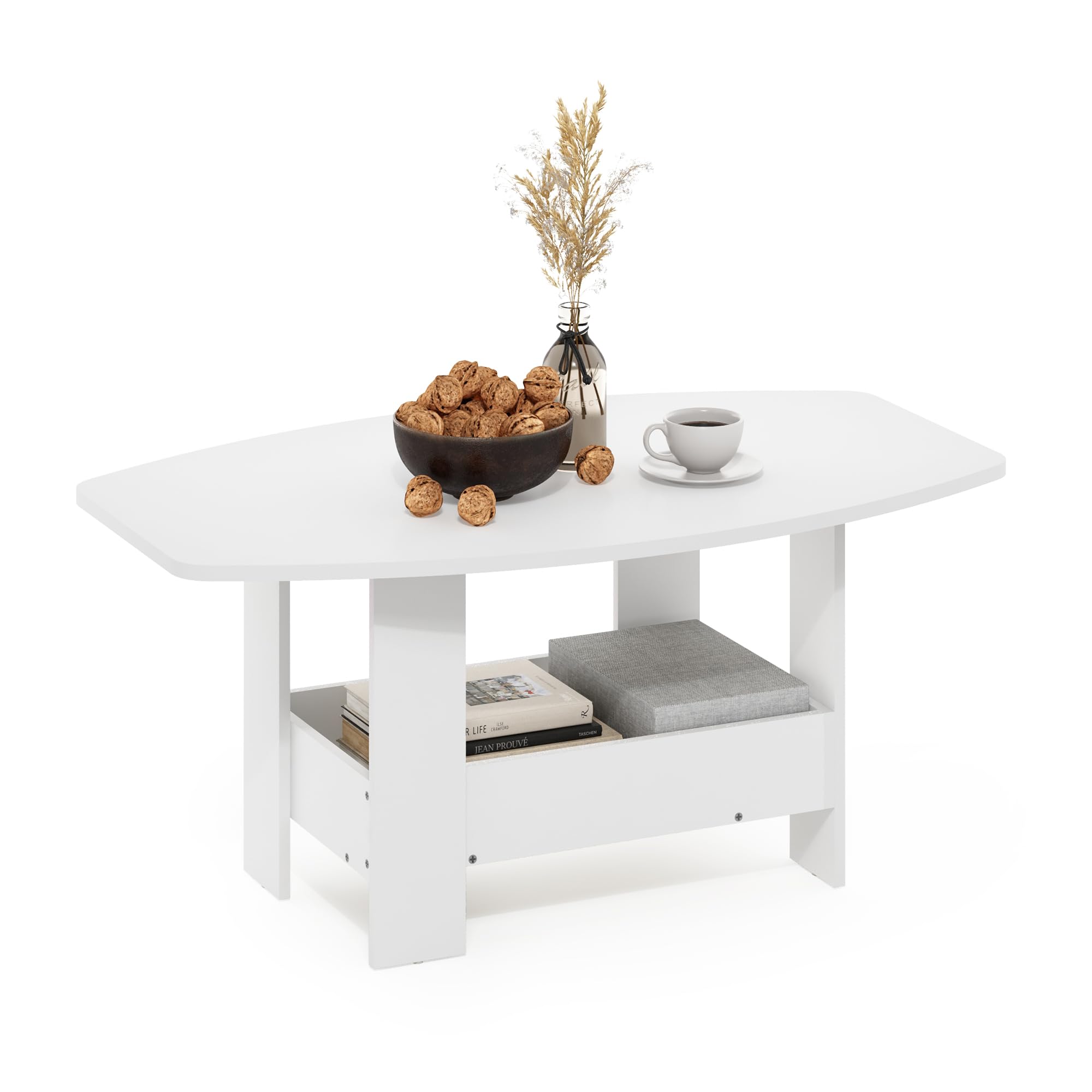Furinno Simple Design Coffee Table, French Oak Grey/Black