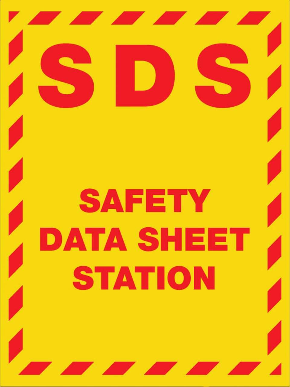 SDS Safety Data Sheet Station - Wall Sign Warning Caution Metal Tin Sign, 8X12 in