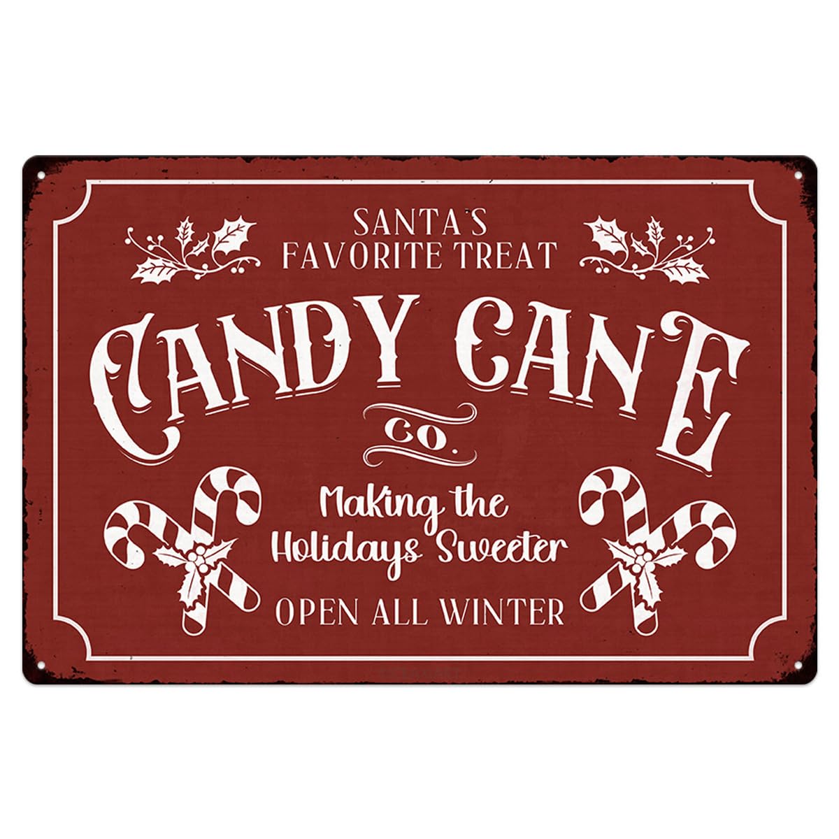 Christmas Metal Signs Red Hot Chocolate Bar Tin Sign Vintage Print Art Poster Ornaments for Home Kitchen Patio Yard Office Cafe Coffee Bar Front Door Porch Wall Decor Xmas Novelty Gift 8X12 Inch