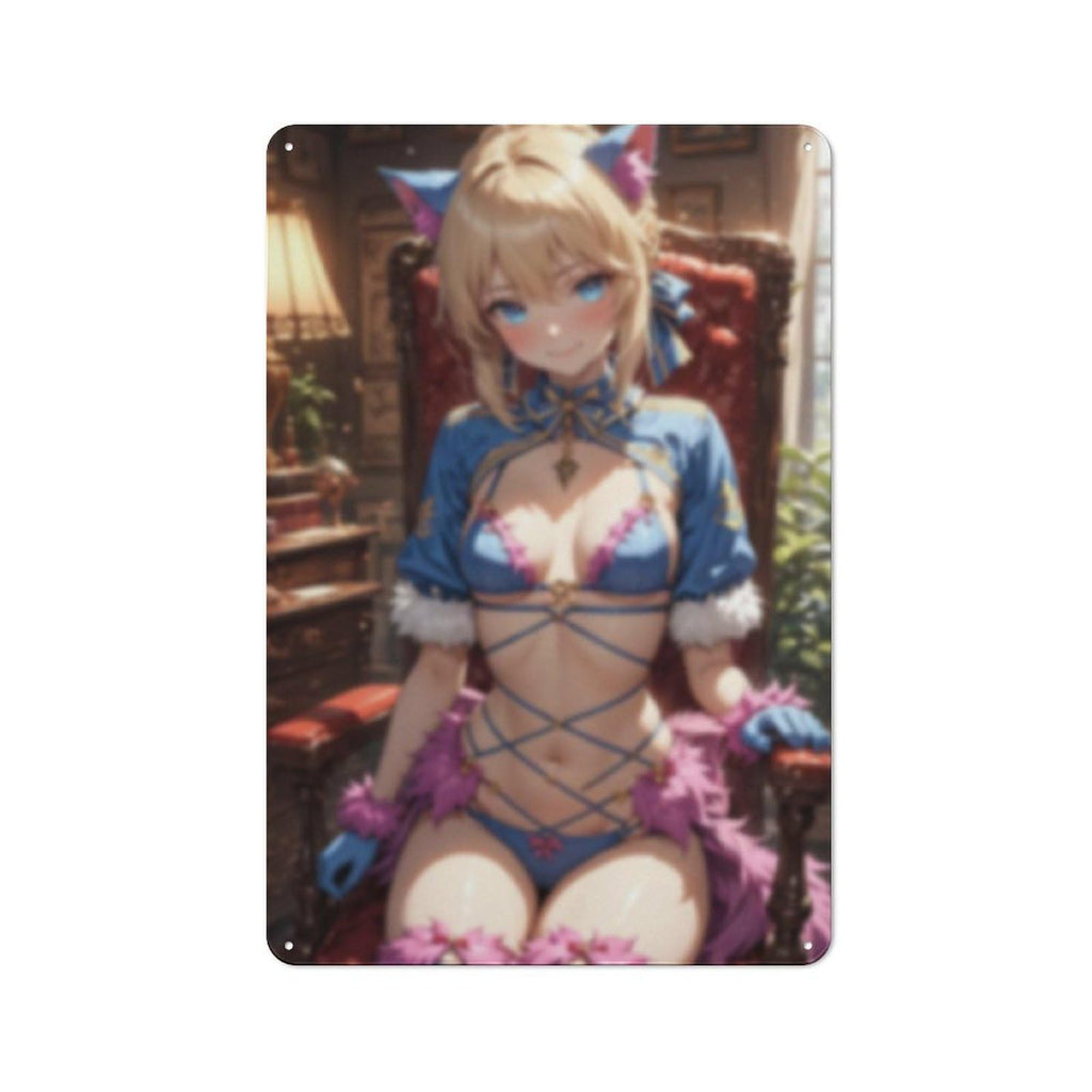 Sexy Hot Titties Boobs Lewd Hentai Anime Girl Poster Metal Tin Sign Decor - 8x12 inches Bar Pub Garage Man Cave Wall Art,AH181