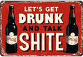 Funny Beer Quote Tin Sign - Tin Metal 12x8 Inch Vintage Rustic Bar Pub Wall Art for Kitchen, Man Cave, Garage, Gift for Beer Lovers and Friends - Clearance,Limited Stock