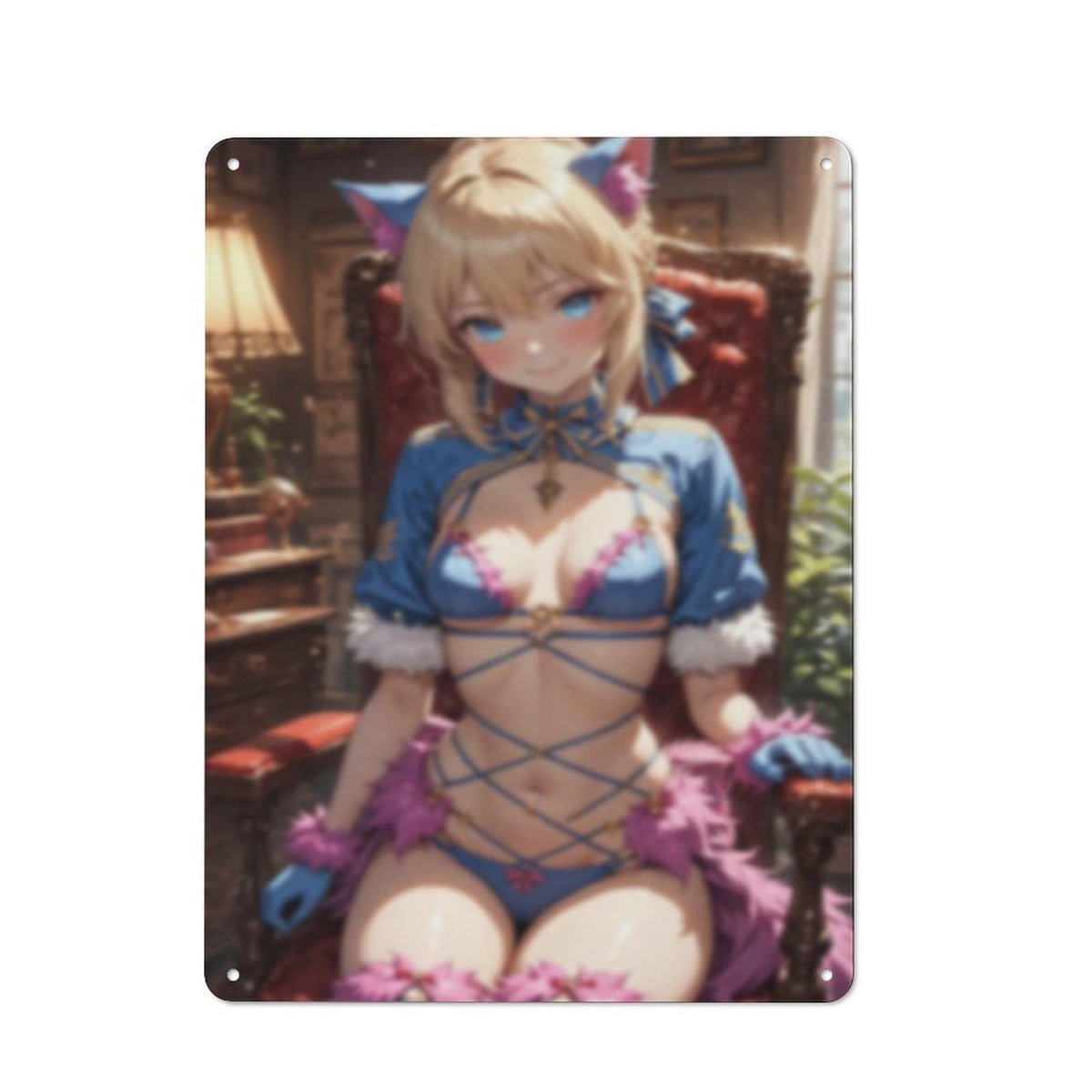 Sexy Hot Titties Boobs Lewd Hentai Anime Girl Poster Metal Tin Sign Decor - 8x12 inches Bar Pub Garage Man Cave Wall Art,AH181