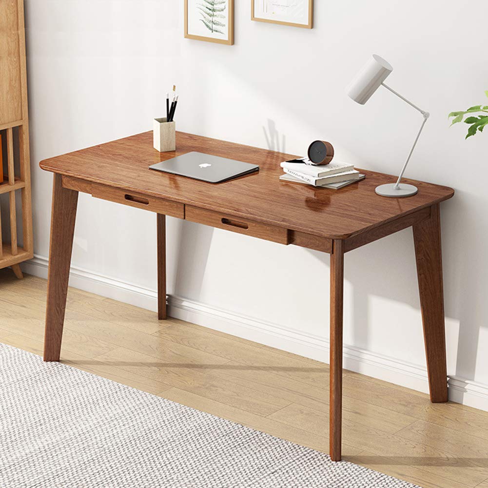 IOTXY Solid Wood Writing Desk - Home Office Workbench Desk with Drawer, 47.24" Width Laptop Computer Work Study Table