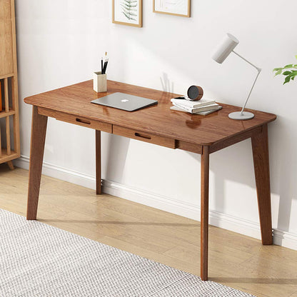 IOTXY Solid Wood Writing Desk - Home Office Workbench Desk with Drawer, 47.24" Width Laptop Computer Work Study Table
