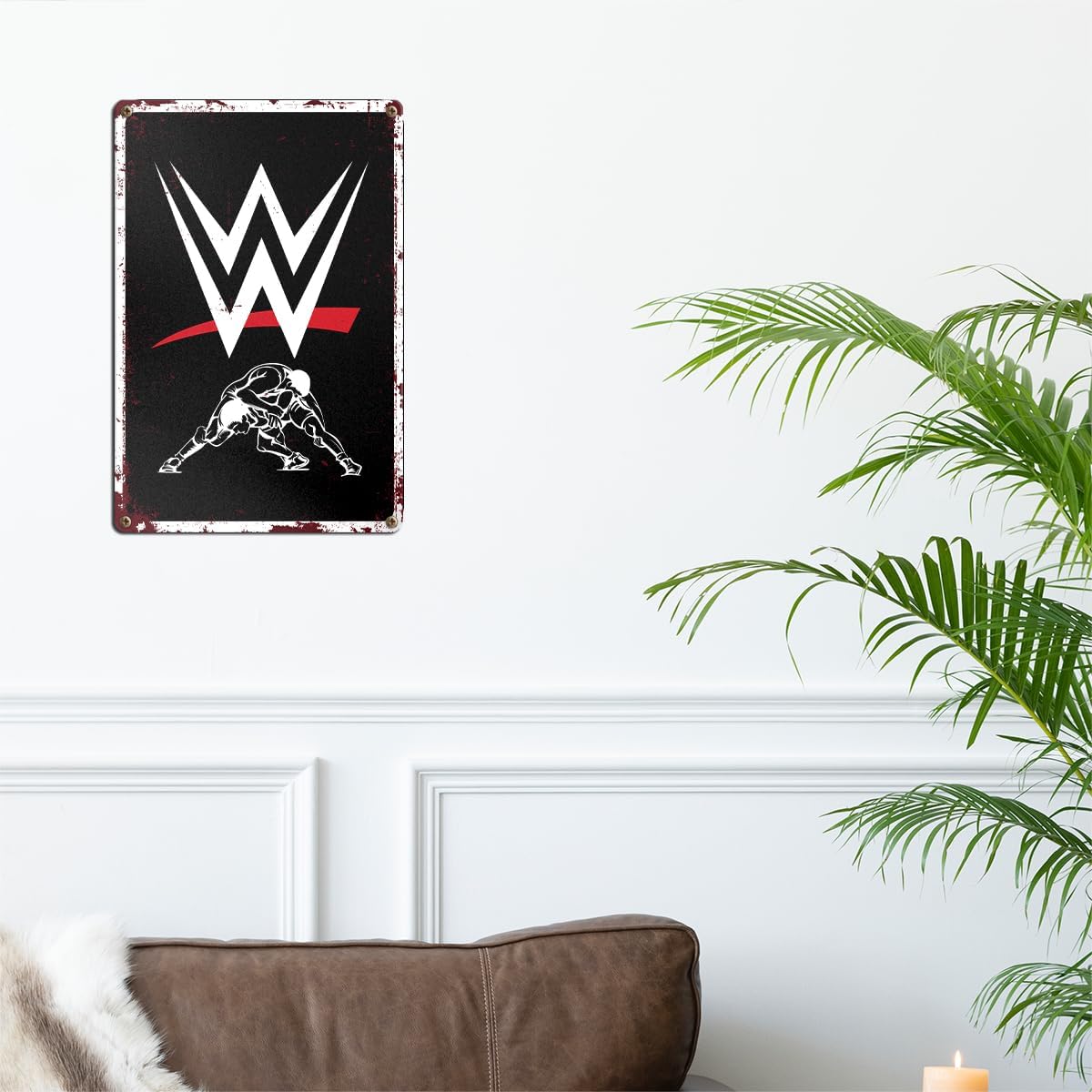 Wrestling Gifts, Vintage Wrestling Metal Tin Sign for Home Bedroom Room Man Cave Garage Wall Decor 8x12 Inch