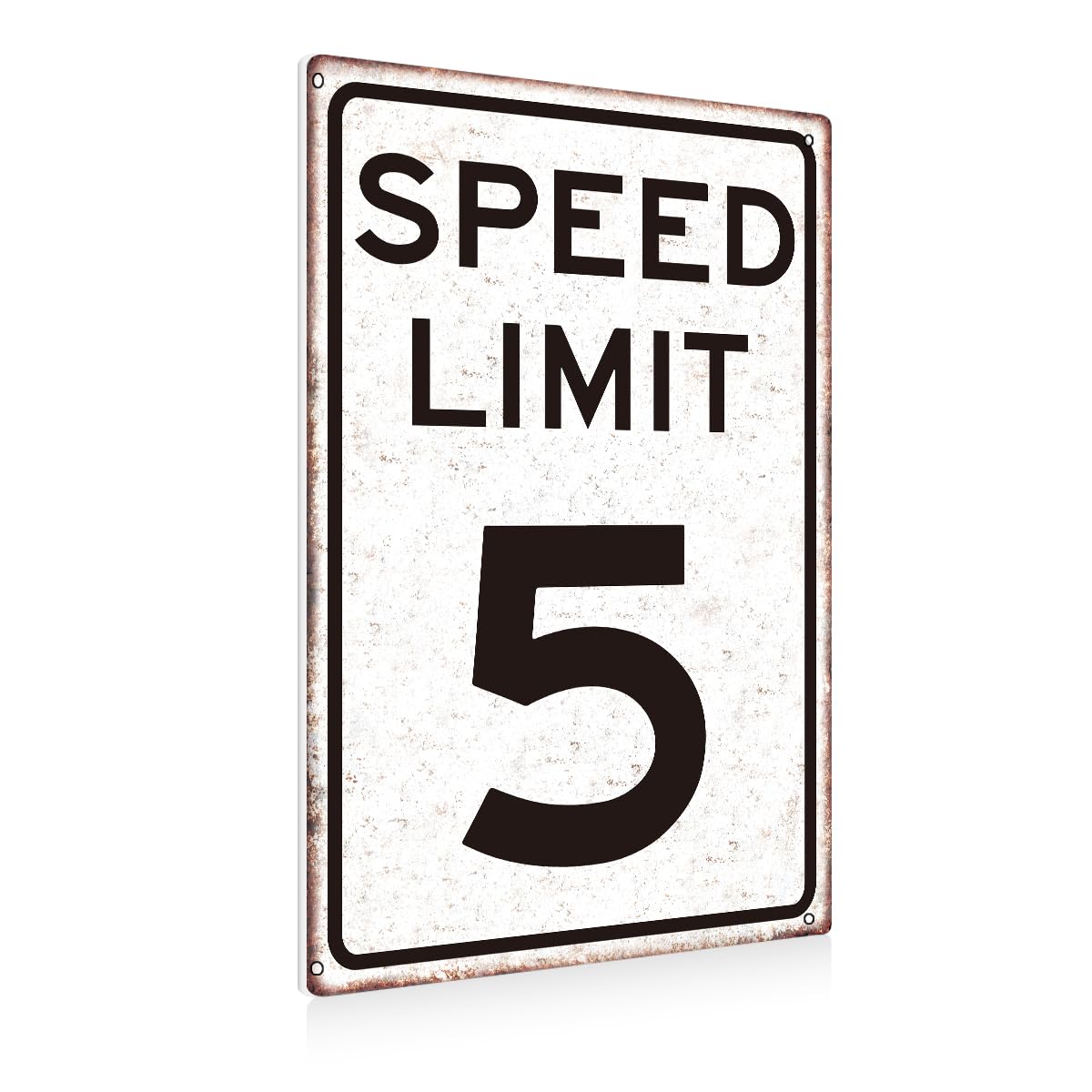Race Car Birthday Sign，Boys Gifts Retro Tin Signs Speed Limit 5 Sign for Boys Room Man Cave Garage Cars Themed Room Bedroom Vintage Style Decor 8 x 12 Inch