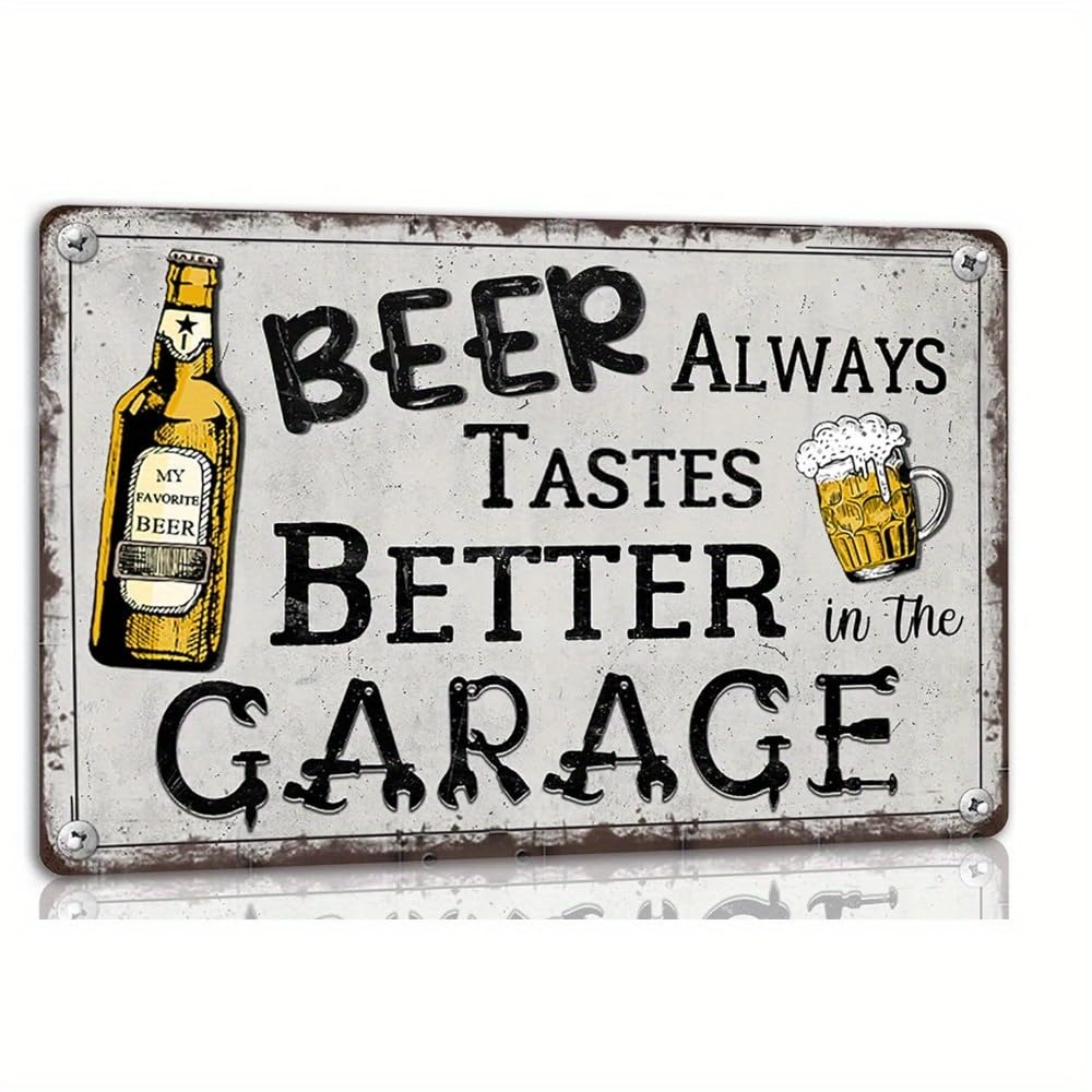 Vintage Motorcycle Metal Tin Sign, Decorative Wall Plaque, 8 x 12 inches, Rustic Design