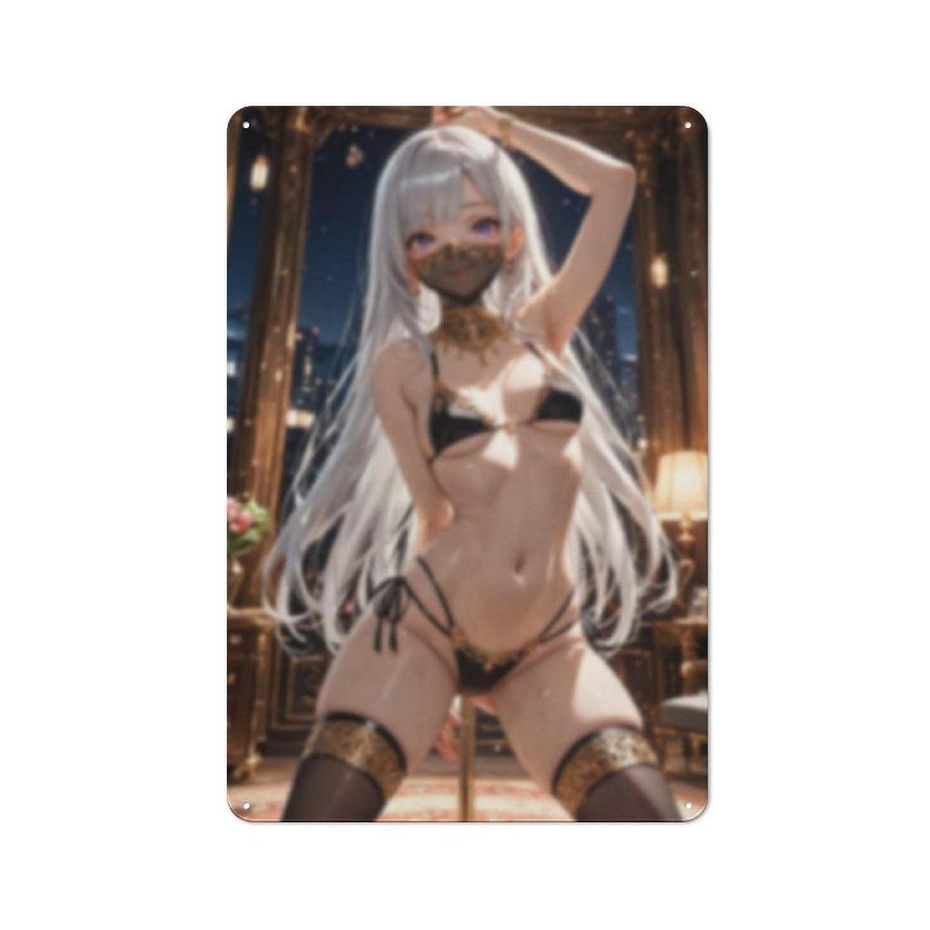 Sexy Hot Titties Boobs Lewd Hentai Anime Girl Poster Metal Tin Sign Decor - 8x12 inches Bar Pub Garage Man Cave Wall Art,AH181