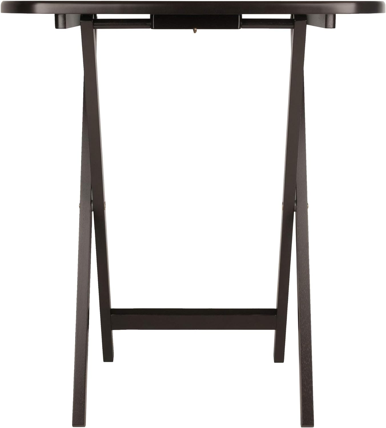 Winsome Corbett Set of 2 Oversized Foldable Snack Tables, Easy to Store Portable Fold Up Table Set for Kitchen, Living Room TV Dining, Crafts, Puzzles, Work From Home