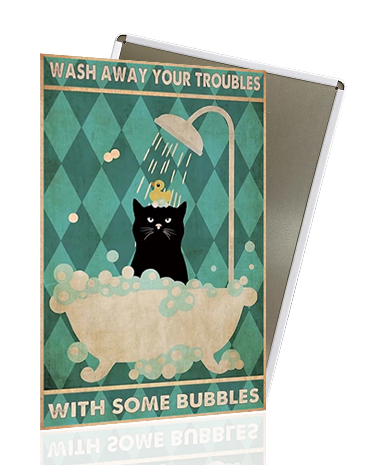 Vintage Black Cat Metal Sign, That's What I Do I Bake And I Know Things Funny Cat Sign Wall Decor for Bedroom Bathroom Retro Metal Tin Sign, Metal Cat Sign Home Decor For Cat Lovers 8x12â€³